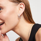 Hoop earrings with white topaz